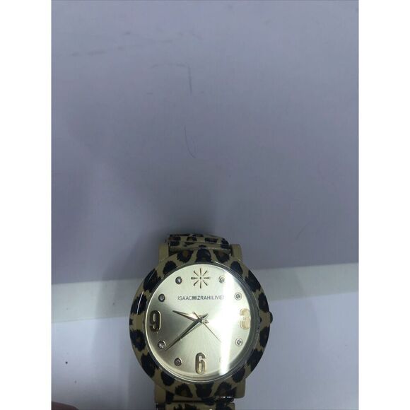 Isaac Mizrahi Watch Women 38mm Leopard Print Stretch Band. Needs Battery - Picture 2 of 14